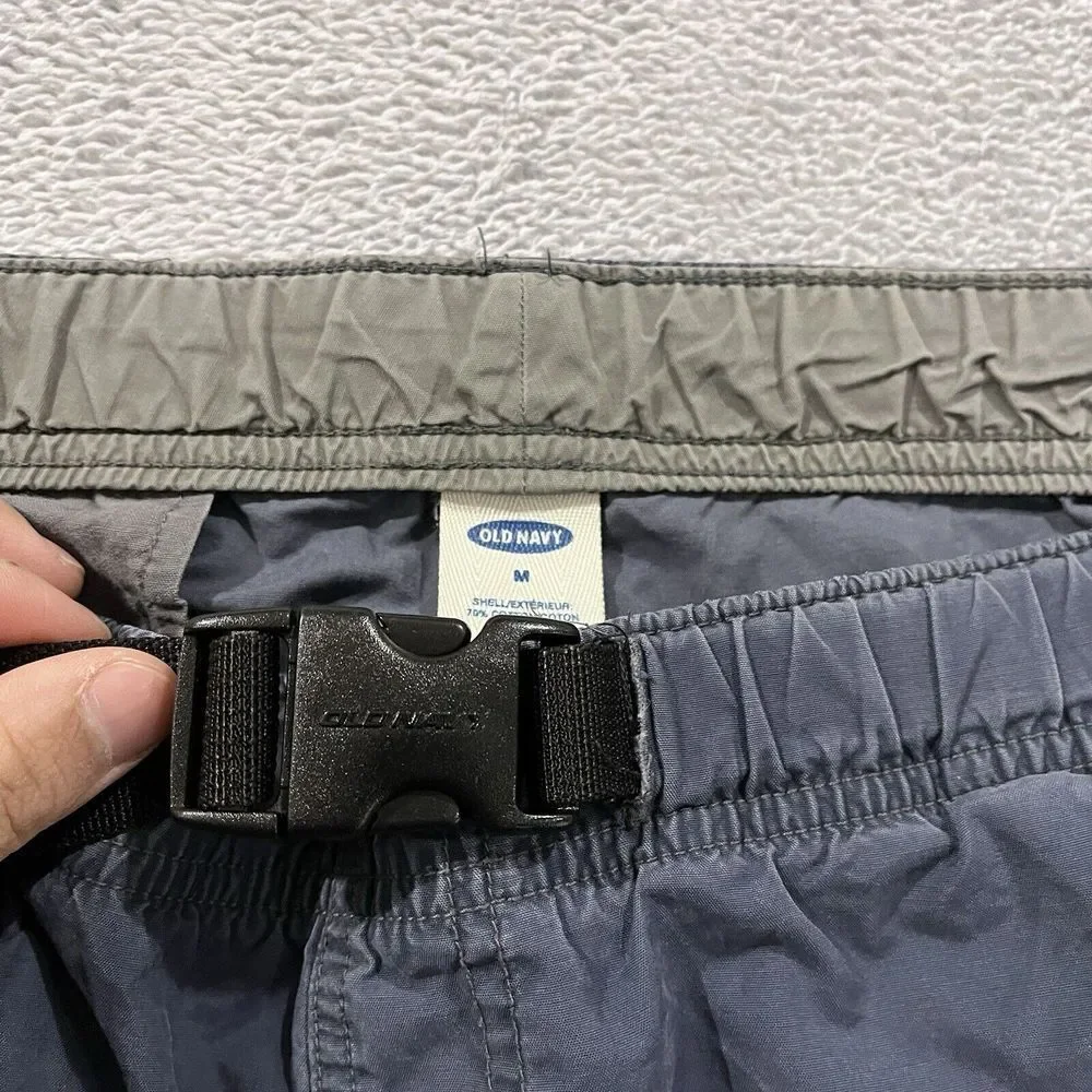 VTG Old Navy Pants Mens M Trek‎ Cargo Blue Cybergrunge Baggy Skater